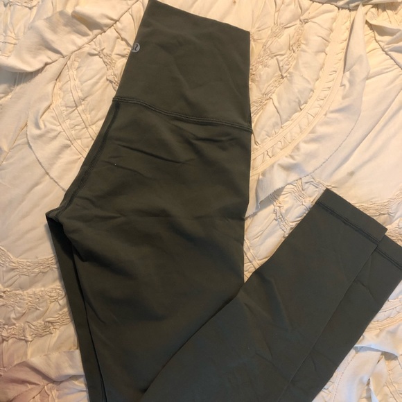lululemon athletica Pants - Lulu lemon green fold down wonder under high rise